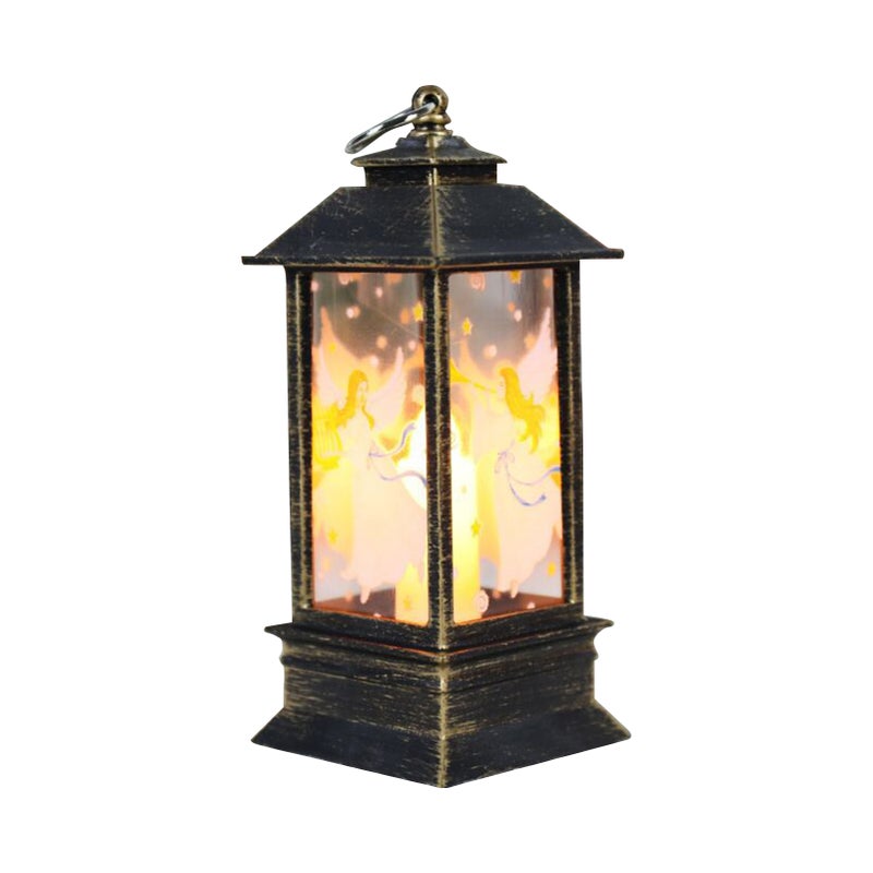 Christmas Snow Globe Lantern Hang-ing Lamp LEDs Warm Night Light Batter-y Operated for Home Ornamnet Gifts - Image 1