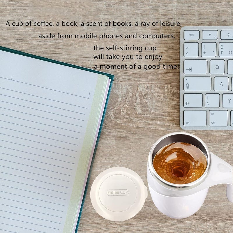COLBEX Automatic Magnetic Stirring Coffee Cup 380ml Auto Self Stirring Coffee Mug Stainless Steel Cup Electric Smart Mug Rotating Office Travel Mixing Cup for Hot Chocolate Cocoa Milk - Image 5