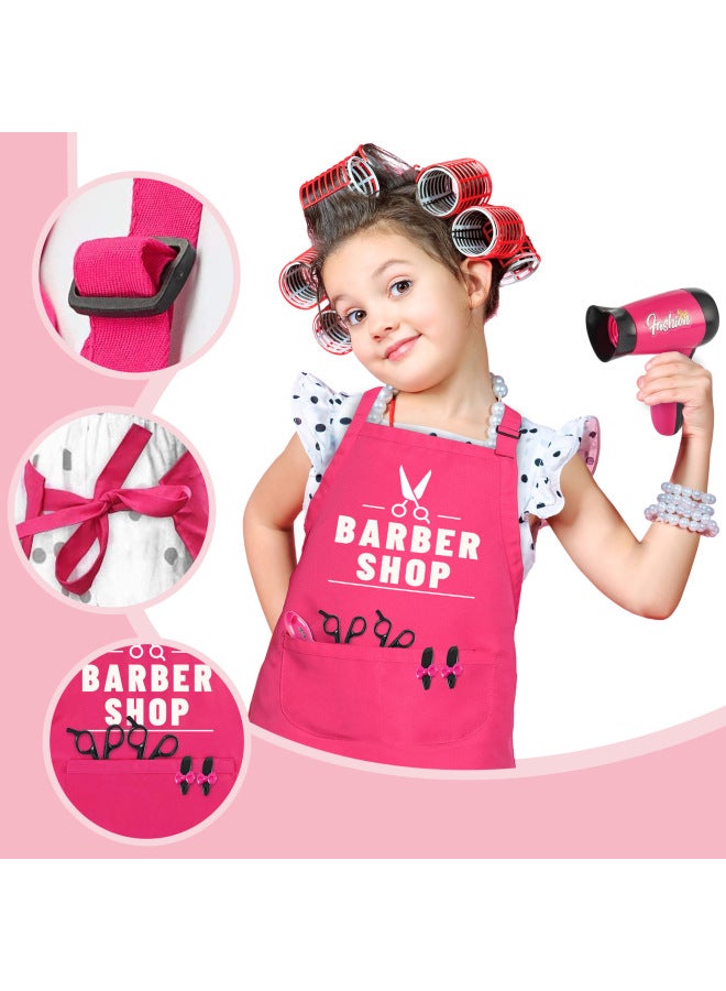 Children's Play House Hairdressing Tool Toy Set Simulated Blow Dryer Curling Iron Handheld Bag Comb Cosmetic Toy-Color:BX58946 - Image 5