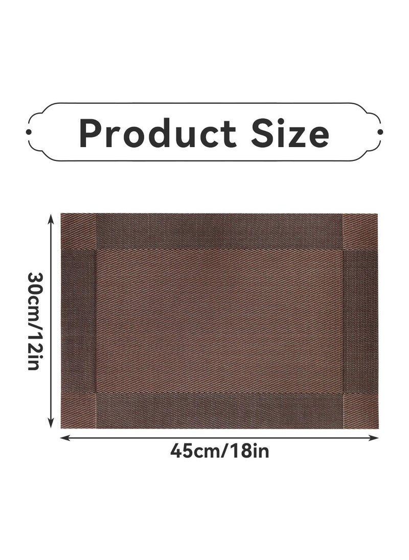 LEOKOR 6 Pcs Linen Natural Fabric Handcrafted Machine Weave Placemats Non-Slip Kitchen Table Mats  - Image 4
