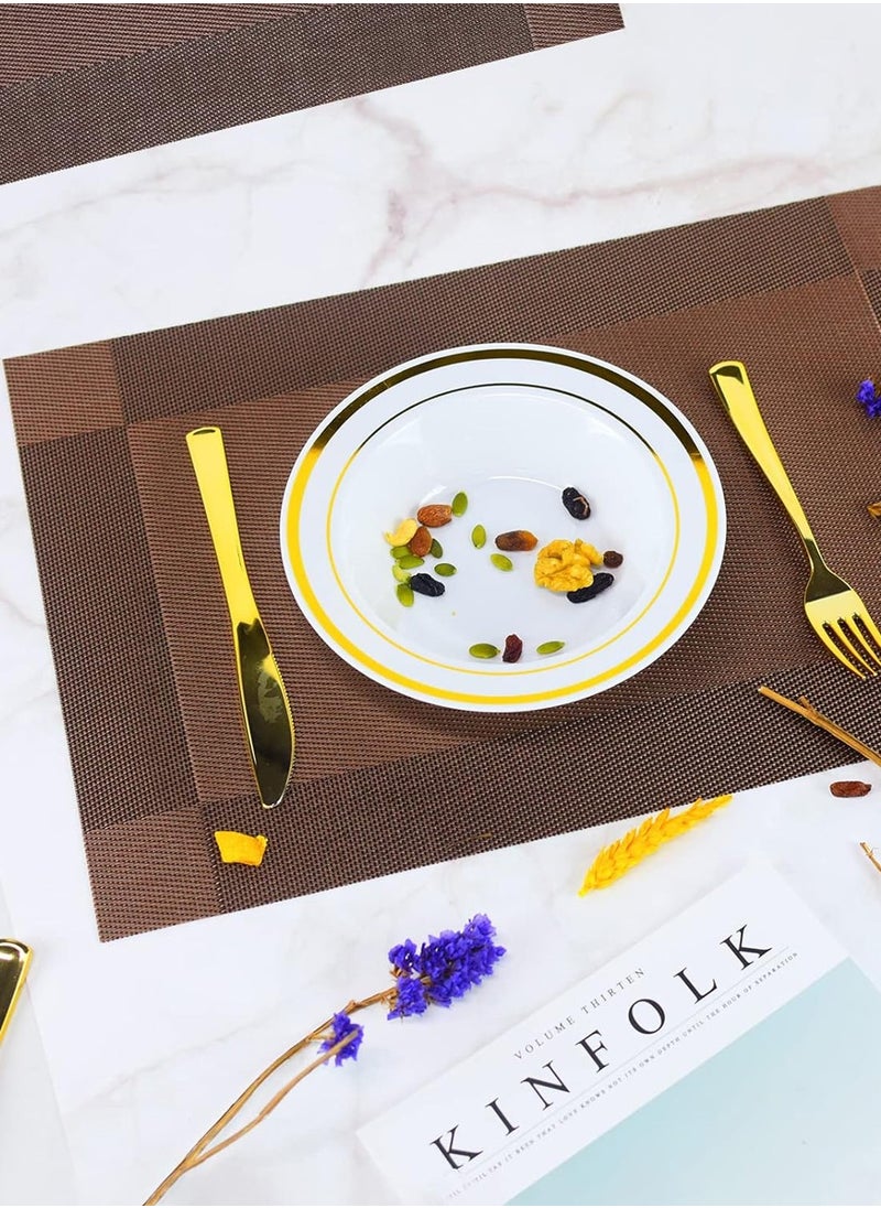 LEOKOR 6 Pcs Linen Natural Fabric Handcrafted Machine Weave Placemats Non-Slip Kitchen Table Mats  - Image 5