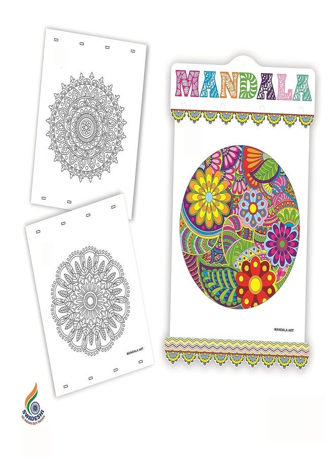 ARNIYAVALA Mandala Art.A Perfect Colouring kit -20 Drawing Paper 12 sktech Pen - for Kids -Multicolour - Image 2