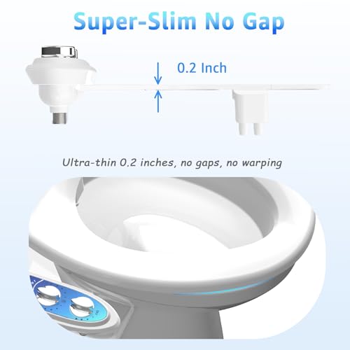 Aünsffer Bidet Attachment for Toilet, Non-Electric Fresh Cold Water, Toilet Bidet with Dual Nozzles Sprayer, Adjustable Water Pressure Control, 3 Modes Wash (Feminine/Bidet Wash + Self-Cleaning) - Image 5