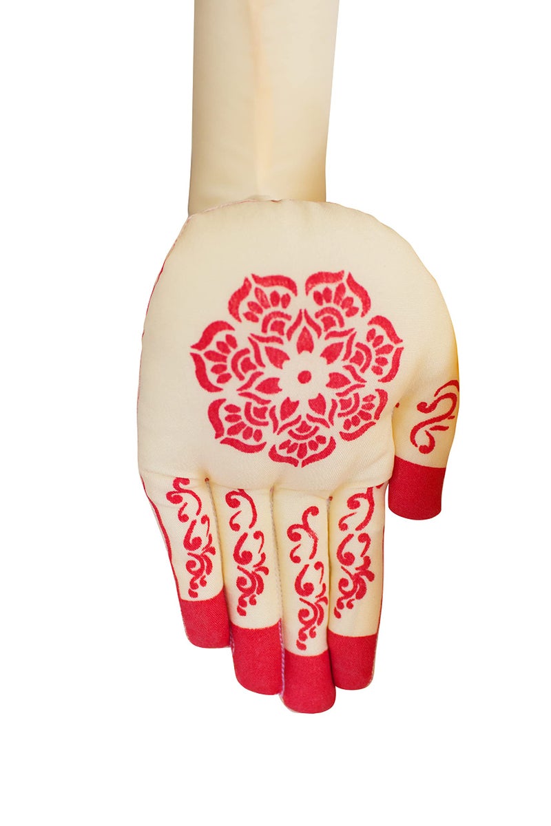 Daedal crafters Fabric Hands for Goddess Decoration, Varalakshmi Devi Hands for Pooja Decor, Gowri Doll Reusable Cotton Fabric Hands for Varalakshmi Pooja Festival - Image 3