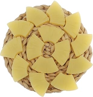 Gresorth 15 PCS Artificial Plastic Pineapple Slice Fake Lifelike Slices for Home Kitchen Fruit Browl Decoration - Image 1