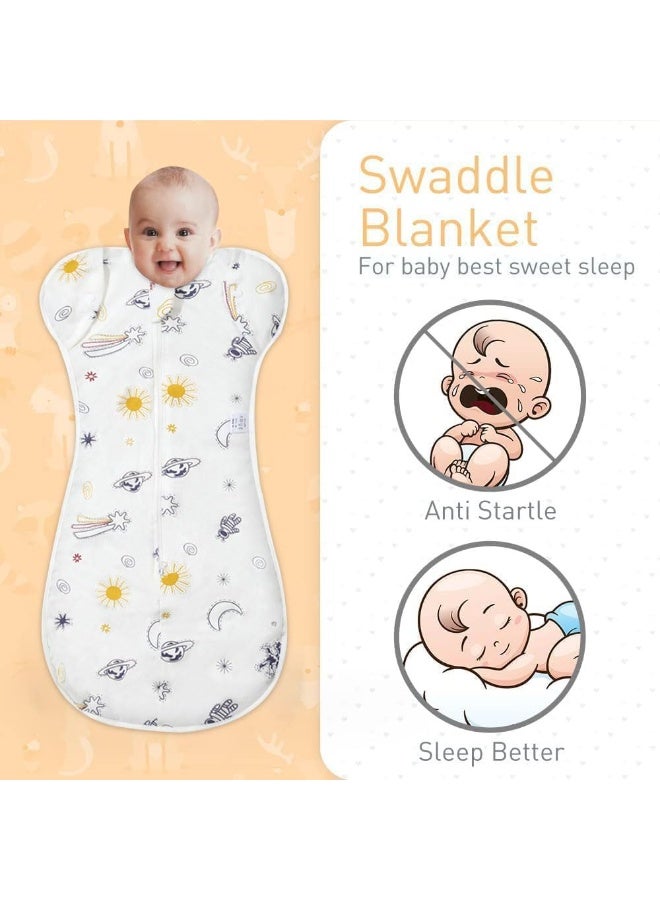 Bukela Swaddle Sleeping Bag – Space Exploration Print, 75cm, Cotton Baby Sleep Sack, Breathable for Infants - Image 3