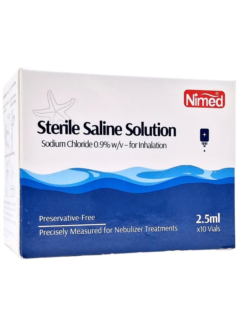 Nimed Sterile Saline Solution 2.5ml, 10s - Image 1