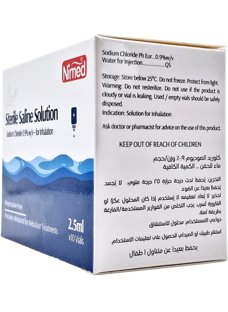 Nimed Sterile Saline Solution 2.5ml, 10s - Image 3