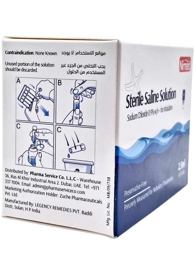 Nimed Sterile Saline Solution 2.5ml, 10s - Image 4