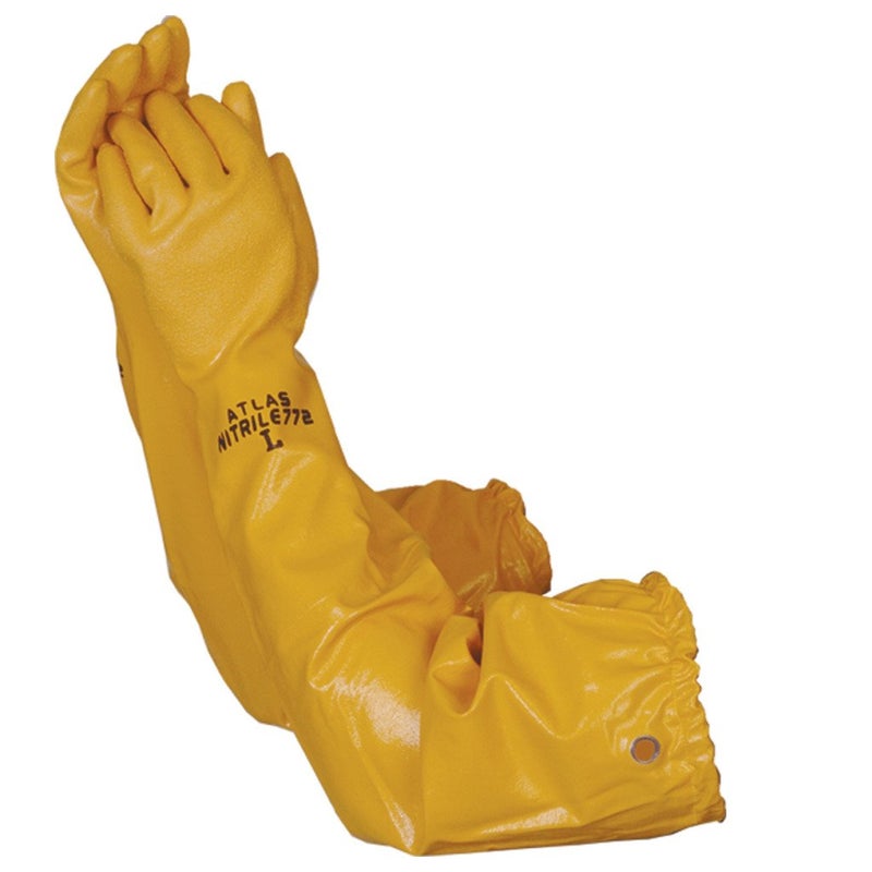 Showa Atlas WG772XL 26Inch Long Sleeve Nitrile Coated Cotton Lined Work Gloves X Large