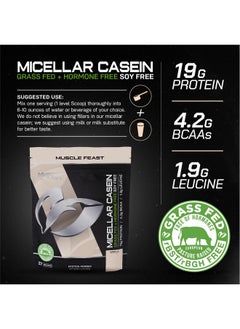 Muscle Feast Micellar Casein Protein | All Natural, Pasture Raised, Hormone Free, Soy Free Slow Absorbing Pure European Micellar Casein | 19G Protein, 88 Calories | Vanilla 2Lb | 37 Servings  - Image 3