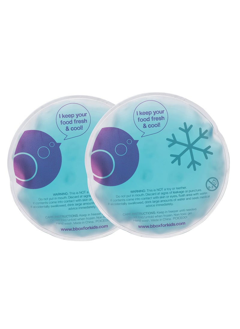 b.box bbox Gel Cooler Twin Pack  Fits in Lunchbox  Reusable Gel Ice Pack for Bento Lunch Containers and Lunchbags  Great for Soothing Boo Boos 