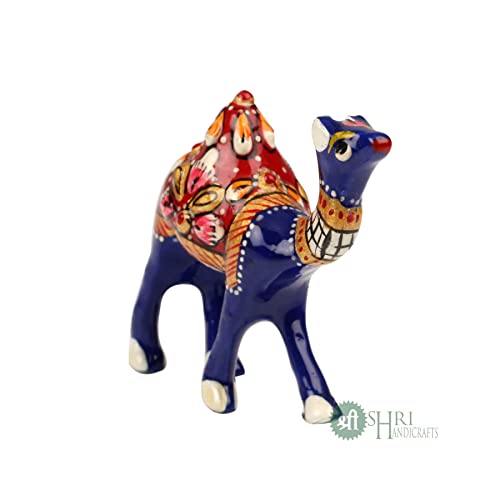 INDICAST 1.5" Metal Meenakari Handcrafted Camel Decorative Showpiece Figurine for Home Decor and Gift Purpose (Set of 2) - Image 3