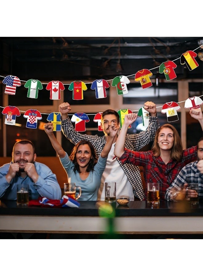 زينة على شكل قمصان كرة القدم لكأس العالم 2026 - 49 علمًا دوليًا، لافتة حفلات على شكل كرة قدم للأحداث الرياضية ومناطق المشجعين والديكورات الخارجية (تتوفر أحجام ومواد متعددة) - Image 5
