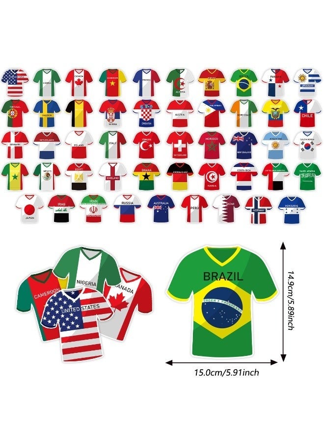 زينة على شكل قمصان كرة القدم لكأس العالم 2026 - 49 علمًا دوليًا، لافتة حفلات على شكل كرة قدم للأحداث الرياضية ومناطق المشجعين والديكورات الخارجية (تتوفر أحجام ومواد متعددة) - Image 4