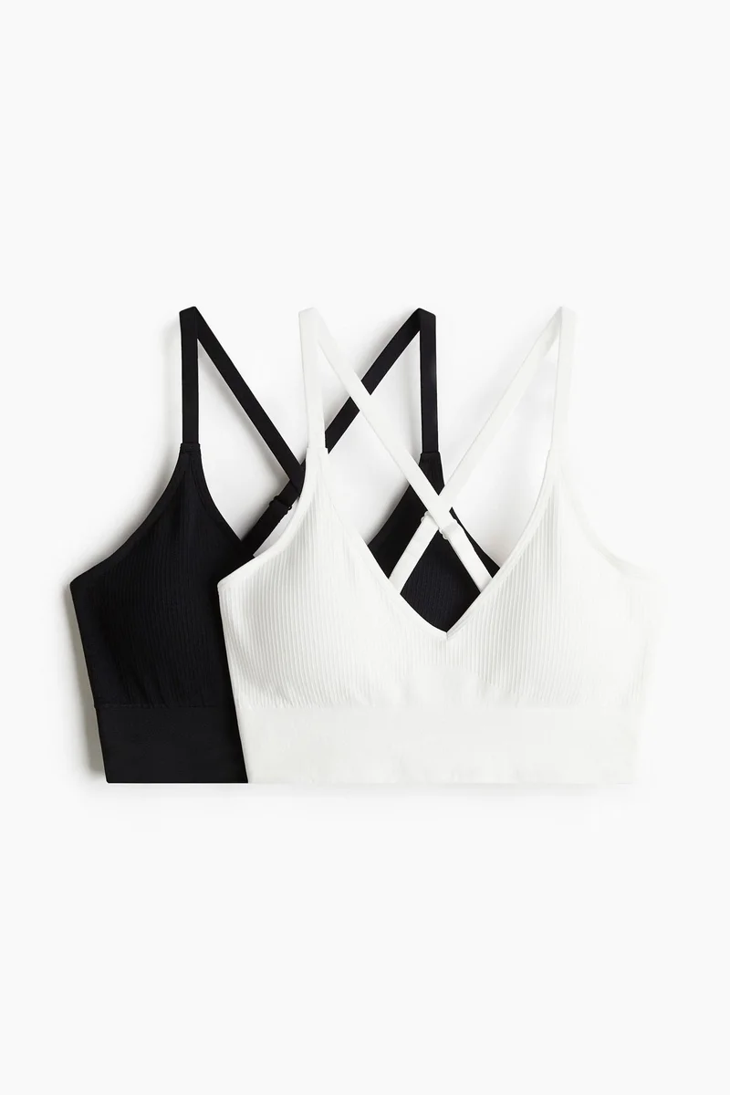H&M 2-pack DryMove™ Medium Support Sports bras