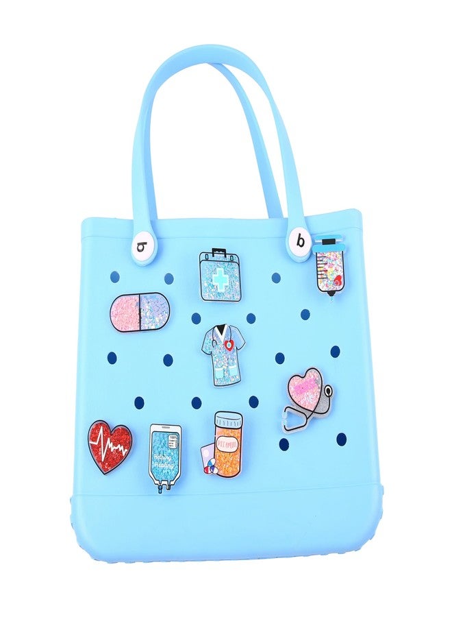 Vagocom Heart-shaped Charm with Sand Flow Detail for Bogg Bag and Simply Southern Tote,Inserts Decorative Accessory for Beach Bag - Image 5