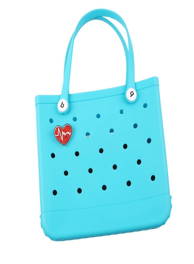 Vagocom Heart-shaped Charm with Sand Flow Detail for Bogg Bag and Simply Southern Tote,Inserts Decorative Accessory for Beach Bag - Image 3