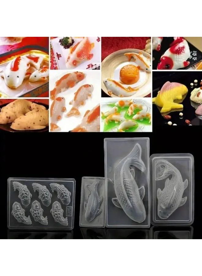Random Color 3D Silicone Koi Fish Mold For Chocolate And Cake Decorating L - Image 1
