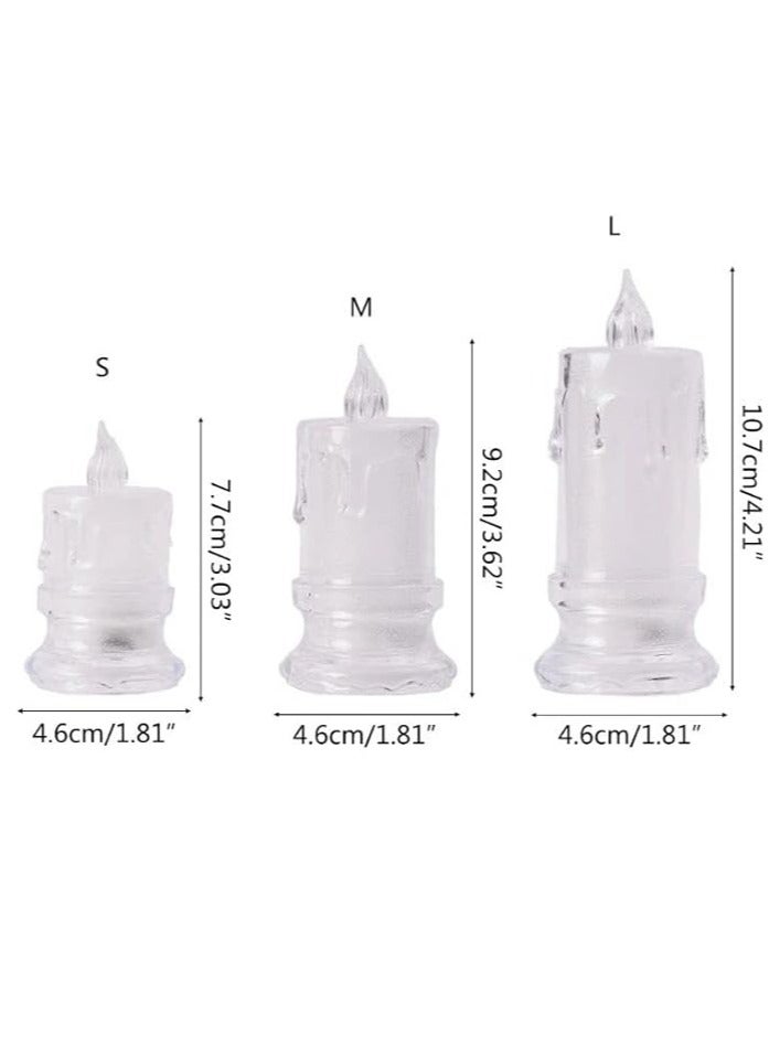Generic Creative Flameless Led Candle Wish Led Tea Light, Warm White Candle Light (3 Pcs) - Image 2