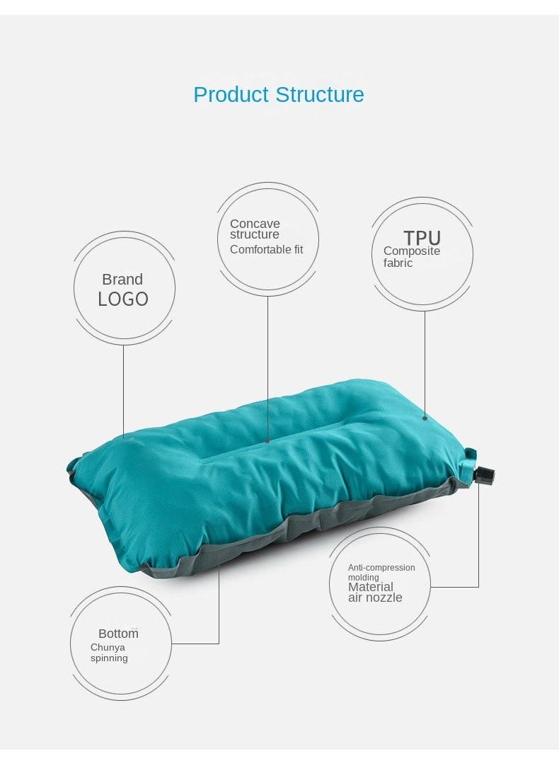 Bluejw - Ultralight Compact Inflatable Camping Pillow, Soft Compressible Portable Travel Air Pillow for Outdoor Camp, Sport, Hiking, Backpacking Night Sleep and Car Airplane Lumbar Support - Image 1