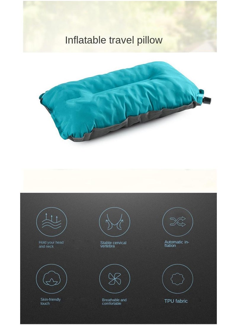 Bluejw - Ultralight Compact Inflatable Camping Pillow, Soft Compressible Portable Travel Air Pillow for Outdoor Camp, Sport, Hiking, Backpacking Night Sleep and Car Airplane Lumbar Support - Image 1