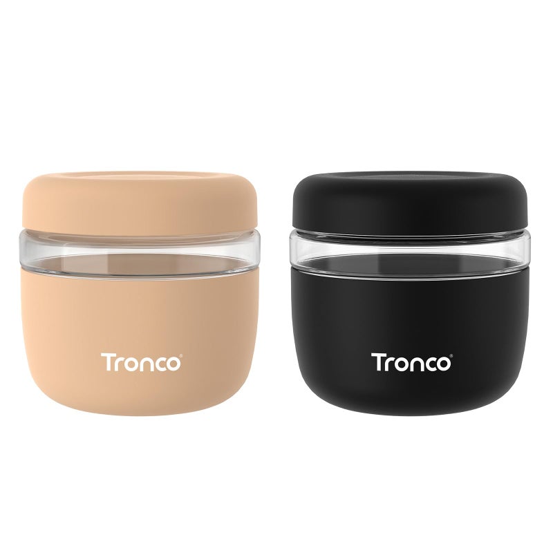 Tronco 24 oz Glass Food Storage Containers with Lids, Airtight, Leak & Spill Proof Glass Lunch Bowls for Meal Prep, Salad, Yogurt, Soup & Stew, Microwave & Dishwasher Safe, BPA-Free - Image 1