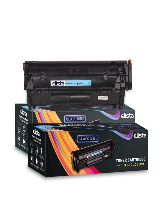 إليستا خراطيش حبر أسود Elista 12A متوافقة مع طابعات HP LaserJet 1010/1012/1015/1018/1020/1022/1022N/1022NW/3015MFP/3020MFP/3030MFP/3050MFP/3052MFP/3055MFP/3050Z/M1005MFP (ELS-TC 101) - Image 1