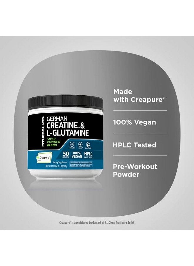 Fitness Labs - German Creatine And L Glutamine ; 1.1 Lbs ; Monohydrate Powder ; Vegan Fitness Supplement - Image 1