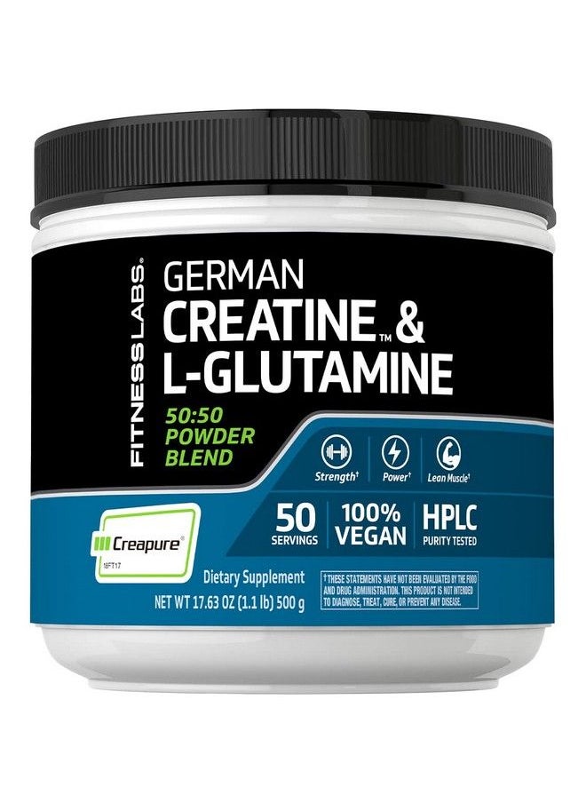 Fitness Labs - German Creatine And L Glutamine ; 1.1 Lbs ; Monohydrate Powder ; Vegan Fitness Supplement - Image 1