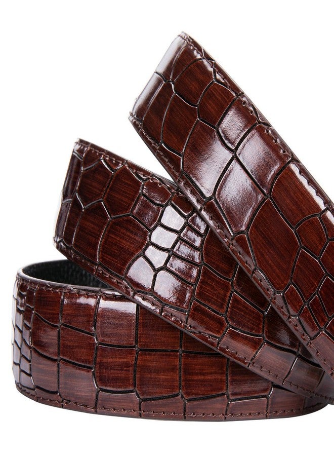 Dubulle Men's Ratchet Belt Replaceable Only Strap Buckle 1 3/8 Adjustable Slide Buckle 35mm Cuttable Strap - Image 3