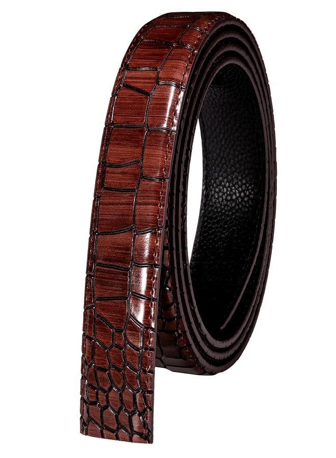 Dubulle Men's Ratchet Belt Replaceable Only Strap Buckle 1 3/8 Adjustable Slide Buckle 35mm Cuttable Strap - Image 1