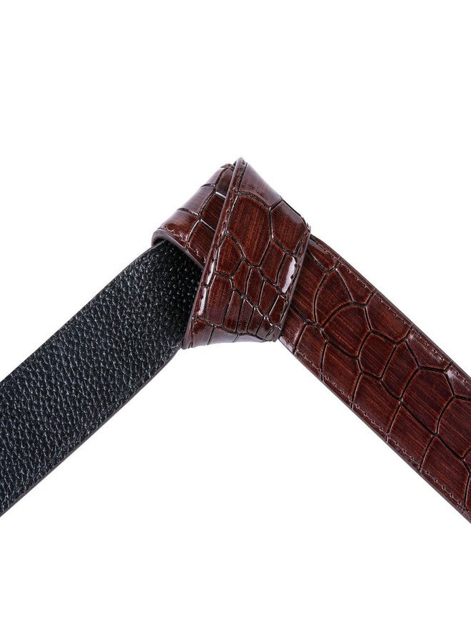 Dubulle Men's Ratchet Belt Replaceable Only Strap Buckle 1 3/8 Adjustable Slide Buckle 35mm Cuttable Strap - Image 4