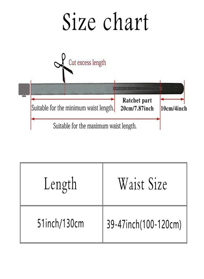 Dubulle Men's Ratchet Belt Replaceable Only Strap Buckle 1 3/8 Adjustable Slide Buckle 35mm Cuttable Strap - Image 2