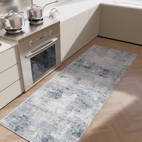 palohom Machine Washable Runner Rugs for Kitchen: 2'x6' Hallway Runner Rug Non Slip Floor Rug with Rubber Backing Faux Wool Soft Low Pile Non Shedding Carpet Runners for Entryway Bedroom Bathroom Farmhouse - Image 1