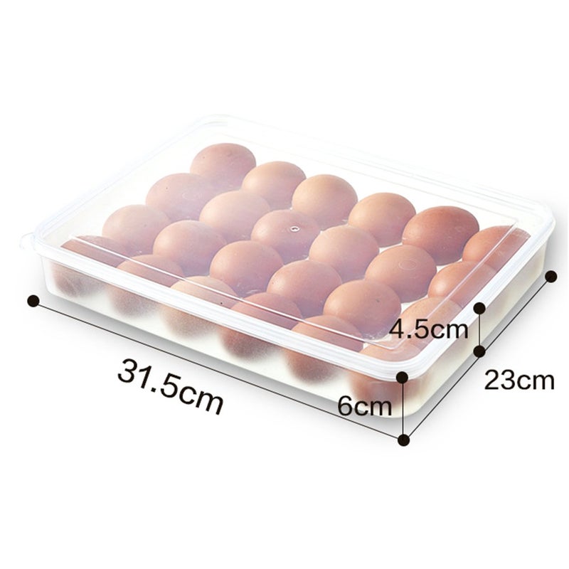 Param 24 Grids Egg Tray Transparent Fiber Freezer Storage Box Eggs Preservation Box ABS Plastic - Image 4