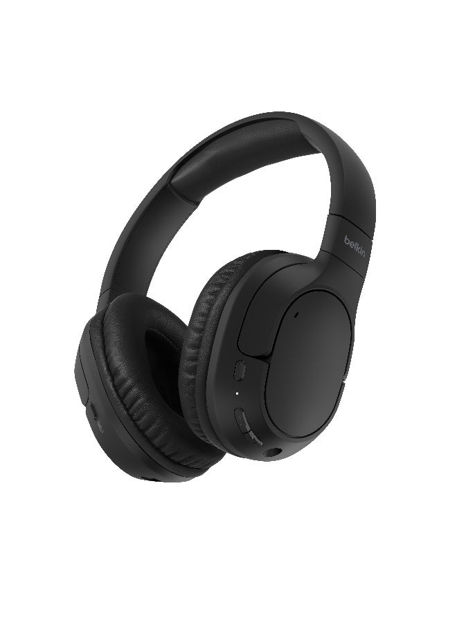 SoundForm Surround | OverEar Wireless Headphone, High Audio & Call Quality, Bluetooth 5.4, 60Hrs Battery Life, USB-C Fast Charging, Multi-Point, Comfortable, Adjustable, Foldable Black