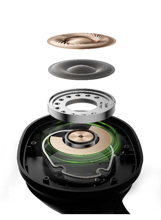 بيلكين سماعات رأس Belkin SoundForm Surround بتقنية Bluetooth، عزل الضوضاء المحيطة، لاسلكية، 60 ساعة متواصلة التشغيل، وسادات أذن لينة للاستخدام مع iPhone وGalaxy وiPad أثناء السفر وفي المنزل والمكتب - سوداء - Image 4