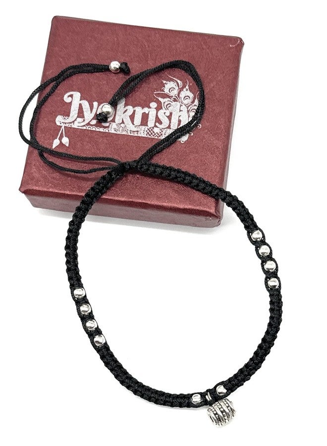 Jyokrish Handmade Black silk dori hanging Dholak Anklet For Women | girls | Nazariya |Payal | Nazar Battu | Pair of 1|free size - Image 5