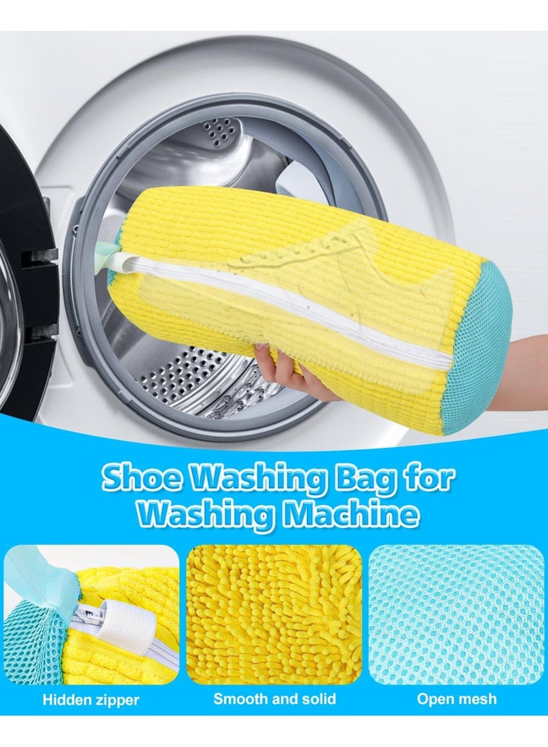 1Pcs Shoe Washing Machine Bag,Cleaning Bag for All Shoe Types,Laundry Shoe Bag for Washer and Dryer (Yellow) - Image 3