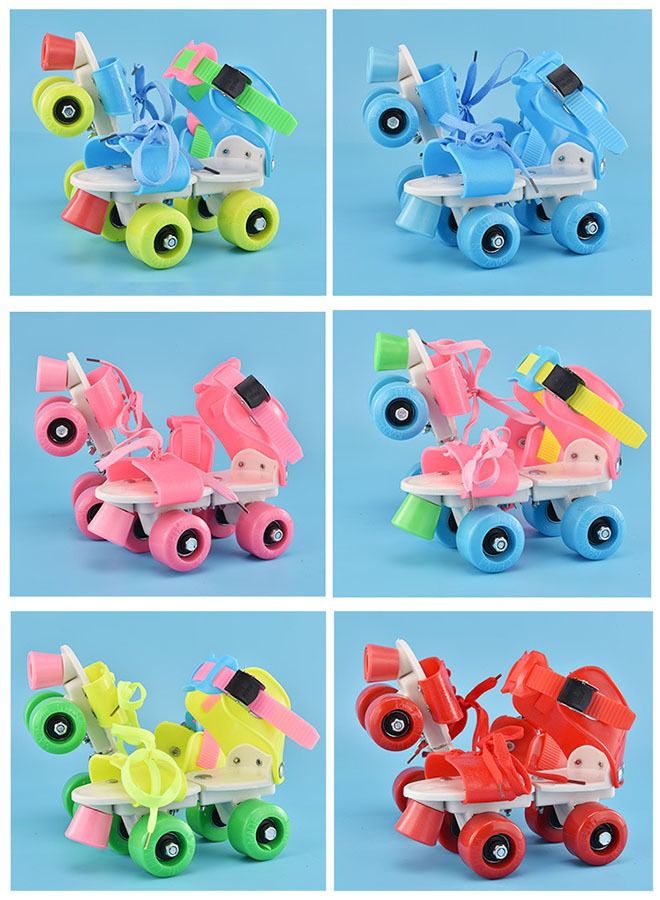 ZCM-HAPPY Kids Unisex Four Wheel Roller Skating Shoes - Image 3