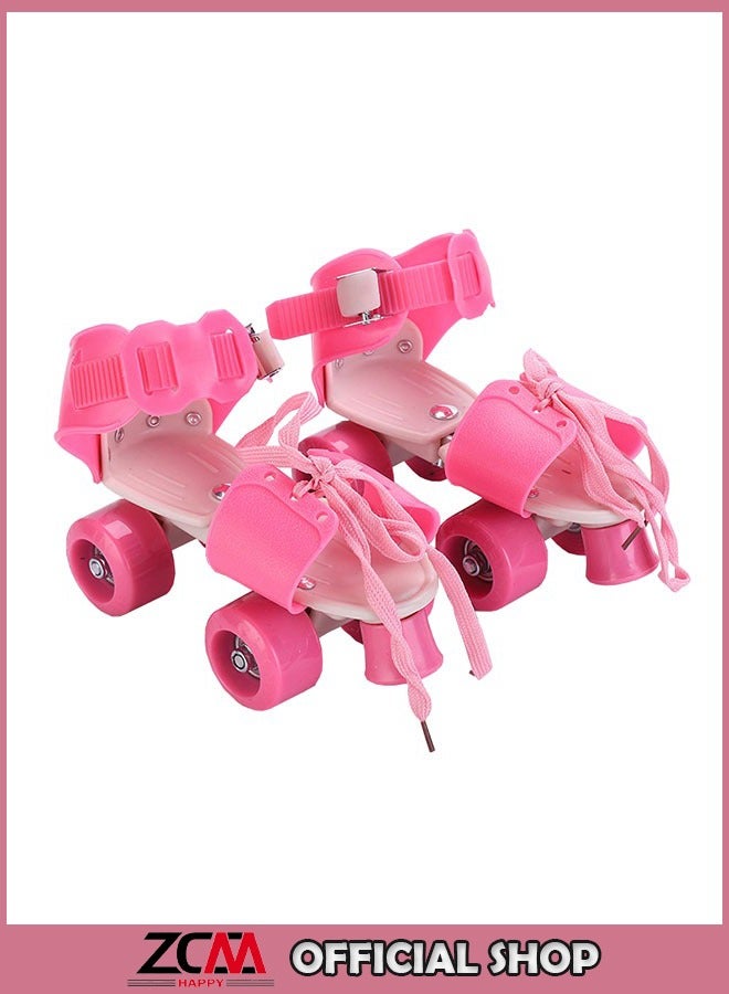 ZCM-HAPPY Kids Unisex Four Wheel Roller Skating Shoes - Image 1