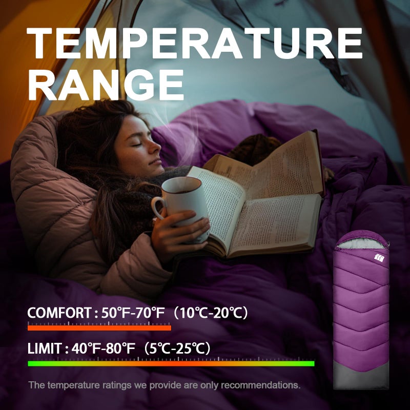 Tanstrider Sleeping Bags For Adults Warm Weather 50? 3Lb Lightweight Sleeping Bag For Tall Kids Girls Boys With Compression Sack Camping Essentials Gear  Hiking Travel Hotel Outdoor & Indoor - Image 4