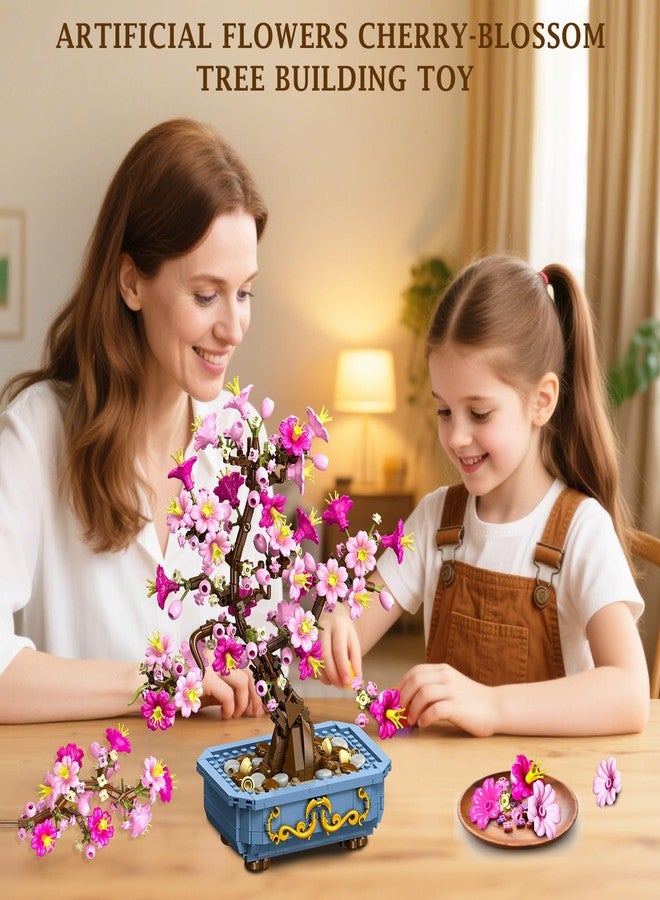 Hogokids مجموعة بناء هوجوكيدز زهور شجرة الكرز - 2 في 1 شجرة بونساي صناعية للديكور المنزلي وعرض زهور الكرز النباتية لعبة بناء هدية عيد ميلاد للبالغين والمراهقين (775 قطعة) - Image 3