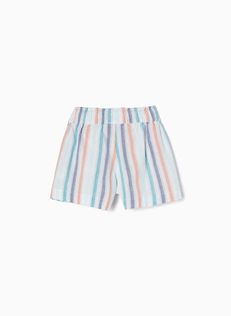 Zippy Cotton Striped Shorts for Girls 'You&Me'