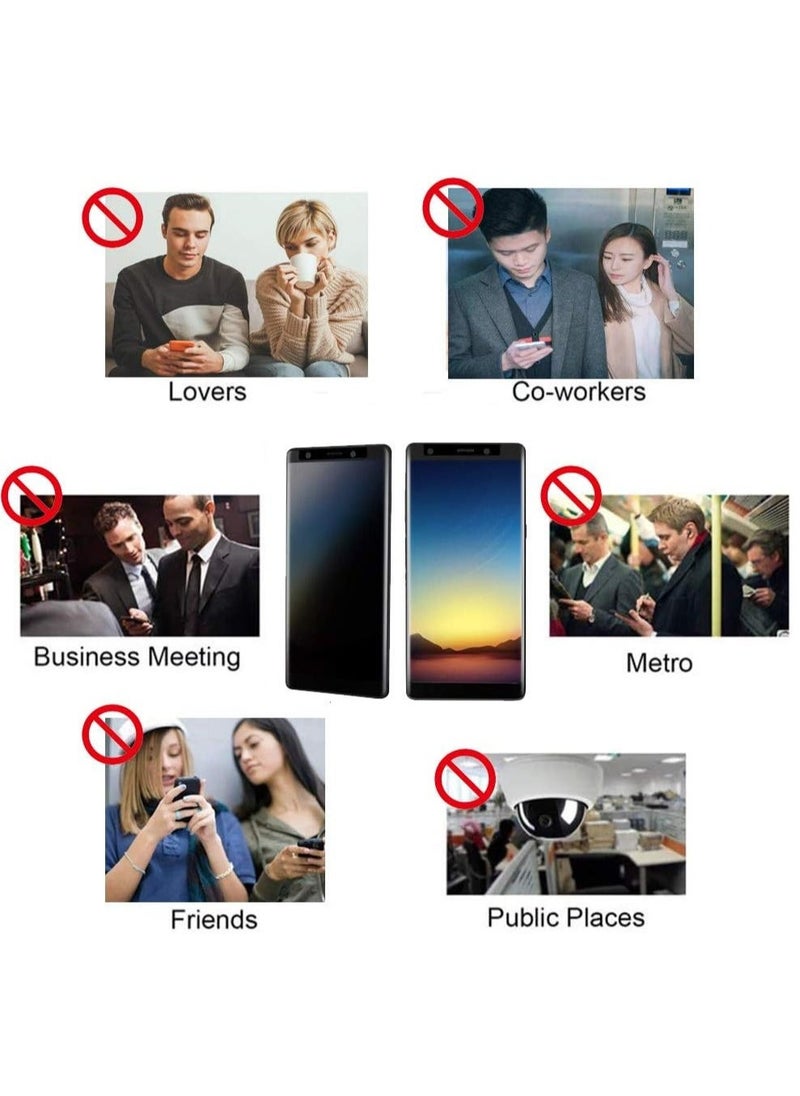 Raxoom (2 Pack)Privacy Screen protector compatible with Samsung Galaxy Note8 Screen Protector Tempered Glass [Anti-Glare][HD Full Coverage][Easy Installation][Scratch Resistant][9H Hardness] - Image 4