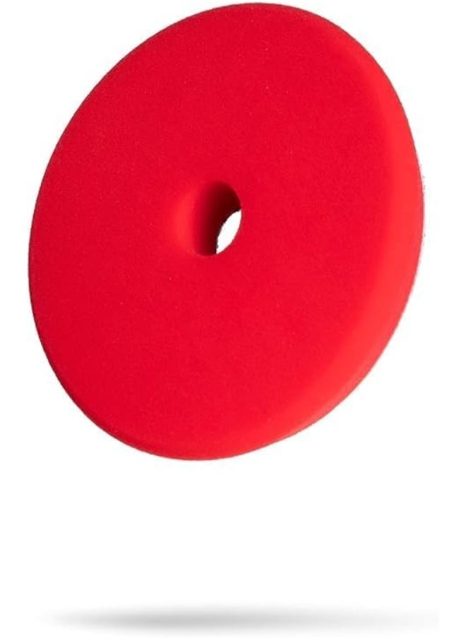 Premium Polisher Pads - Expertly Designed To Make Polishing And Paint Correction Easy And Quick - Color Coded To Match With Recommended Polishes. (Red Wax & Sealant Pad, 5.5")