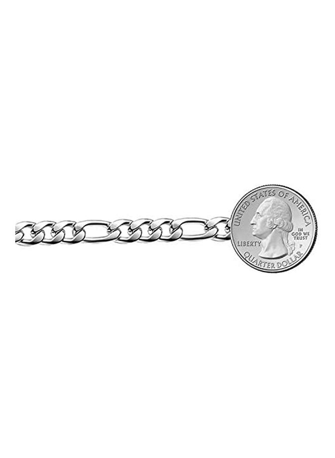 Savlano 925 الفضة الاسترليني 5.5mm الإيطالية الصلبة فيجارو ربط سلسلة قلادة يأتي مع علبة هدية للرجال والنساء للنساء - صنع في إيطاليا  - Image 4