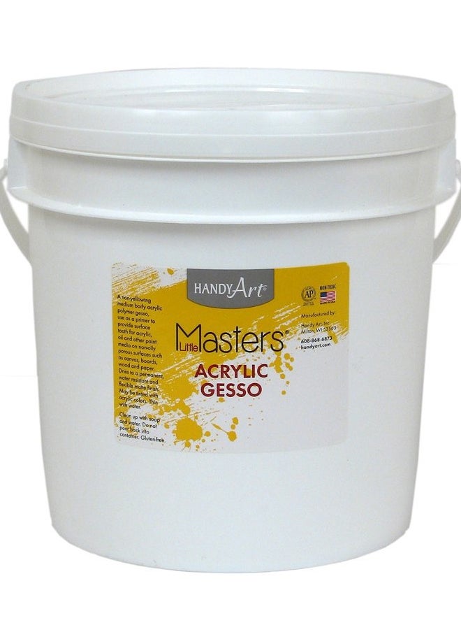 Handy Art Little Masters Economy Acrylic Gallon, White Gesso 128 Fl Oz (Pack of 1) 