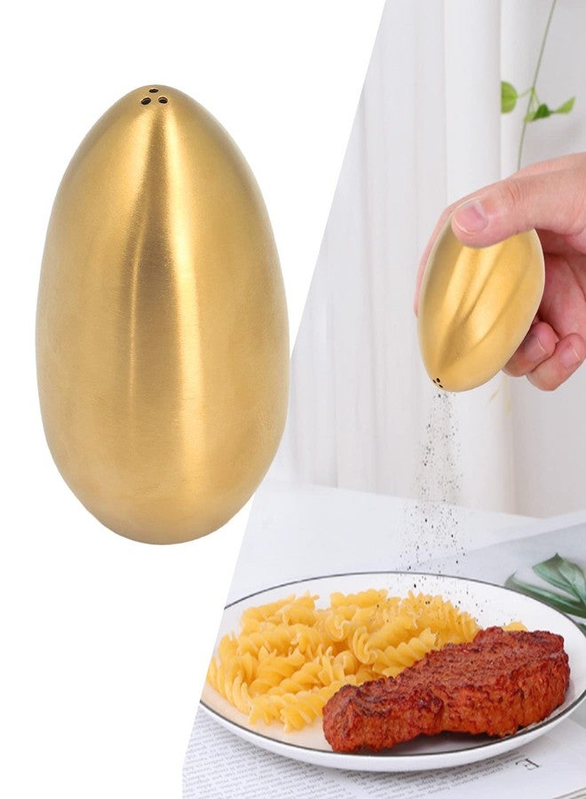 Moofey Gold Salt Shakers, Egg Shaped Salt Dispenser for Outdoor Barbecue Restaurant Banquet Party - Image 2